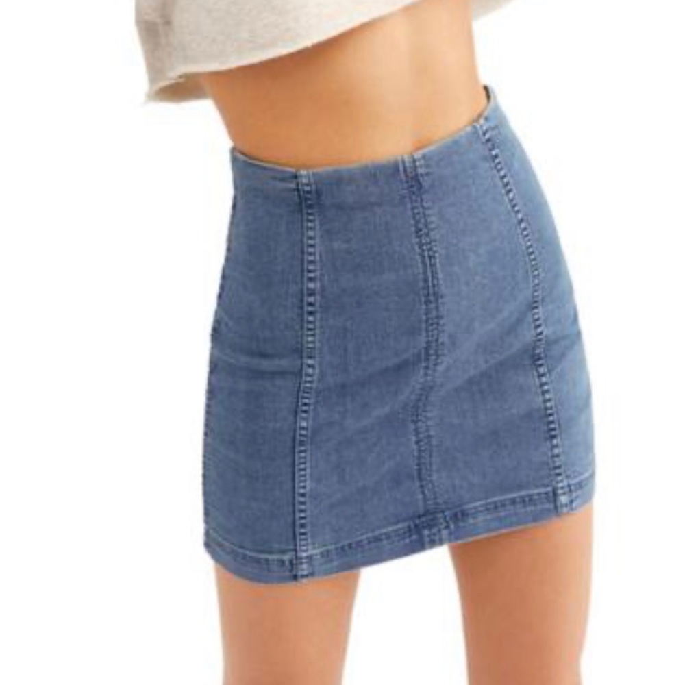 Free People Modern Femme Denim Mini Skirt Size 2